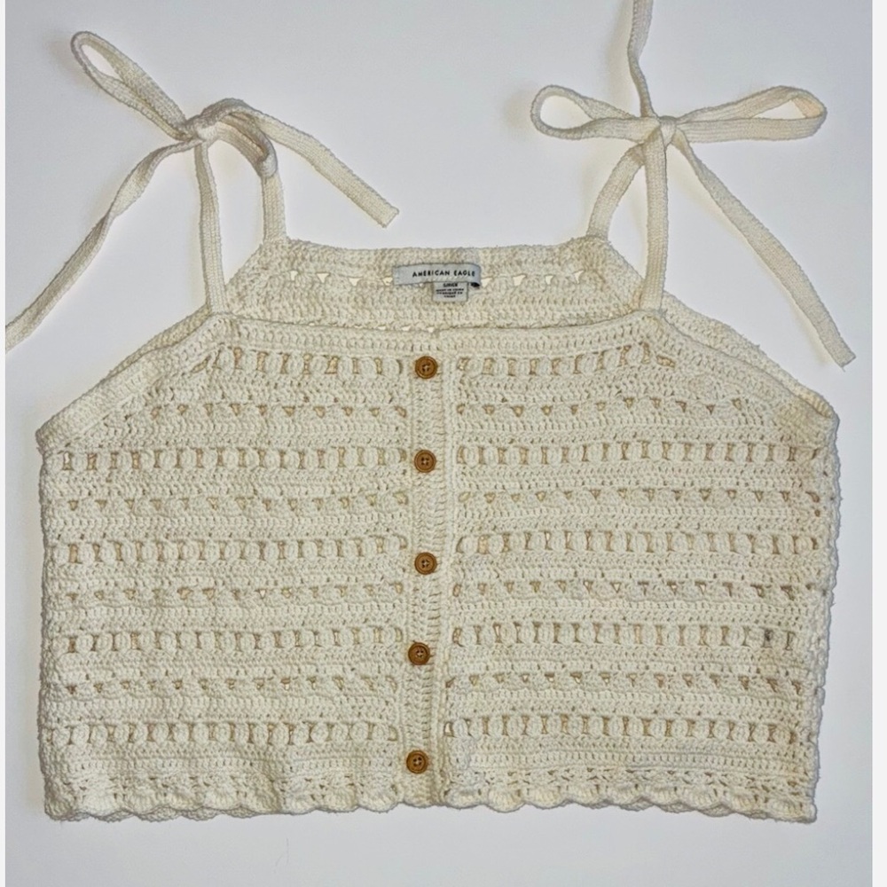 AE - Crochet Button Tank Top - Picture 1 of 4